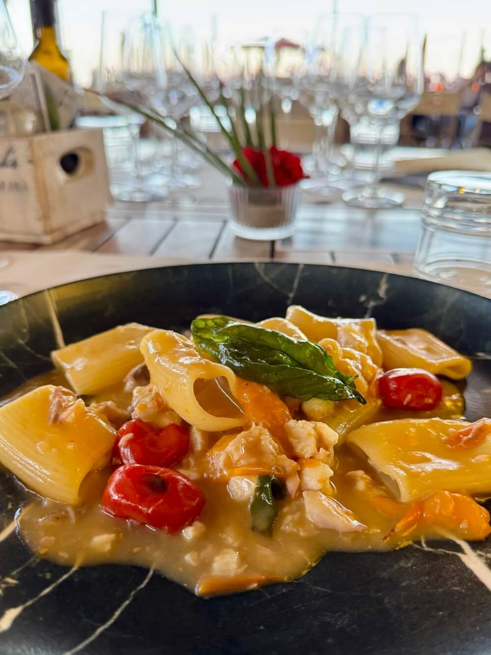 Primo piatto di pesce del ristorante Kilauea Summer Beach a Lido di Savio